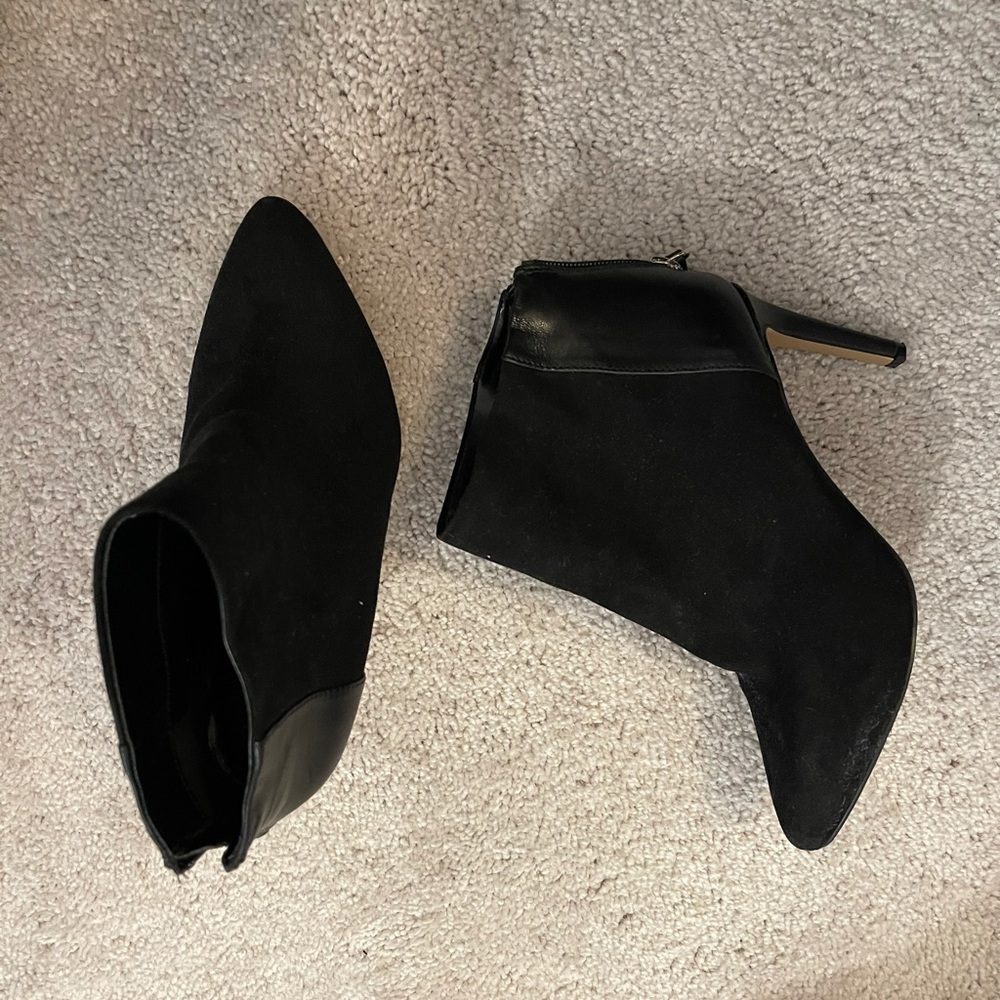 Black express heeled booties. Size 7.5.